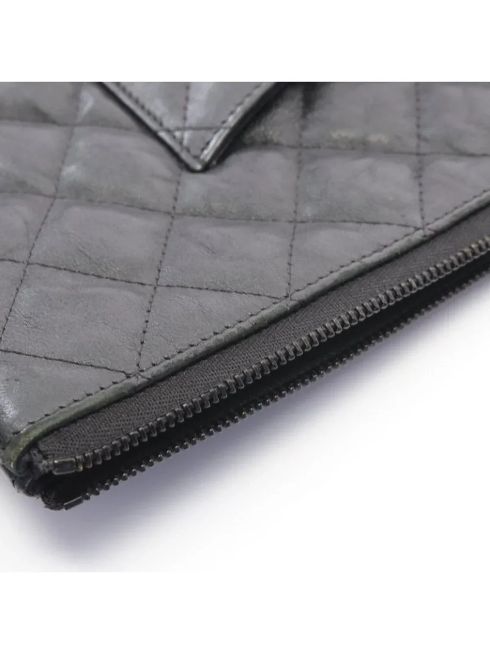 Chanel Clutch Quilted Black Leather